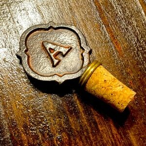 New! Cast Iron/Brass “A” Wine Cork